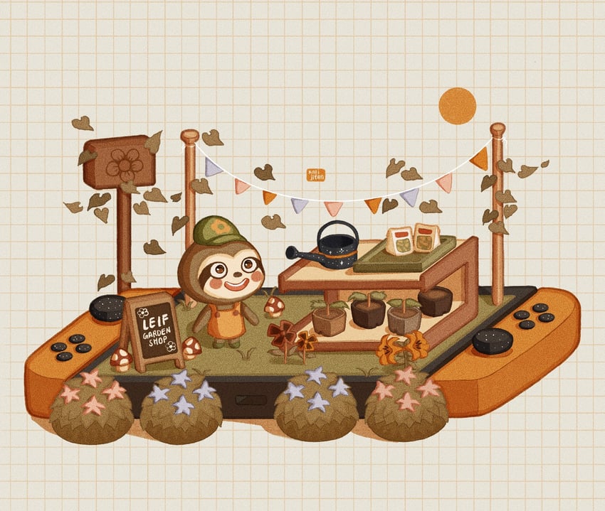 leif (animal crossing and 1 more) drawn by xin_(kalijifan)