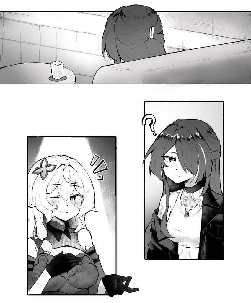 acheron and black swan (honkai and 1 more) drawn by shuiro0z