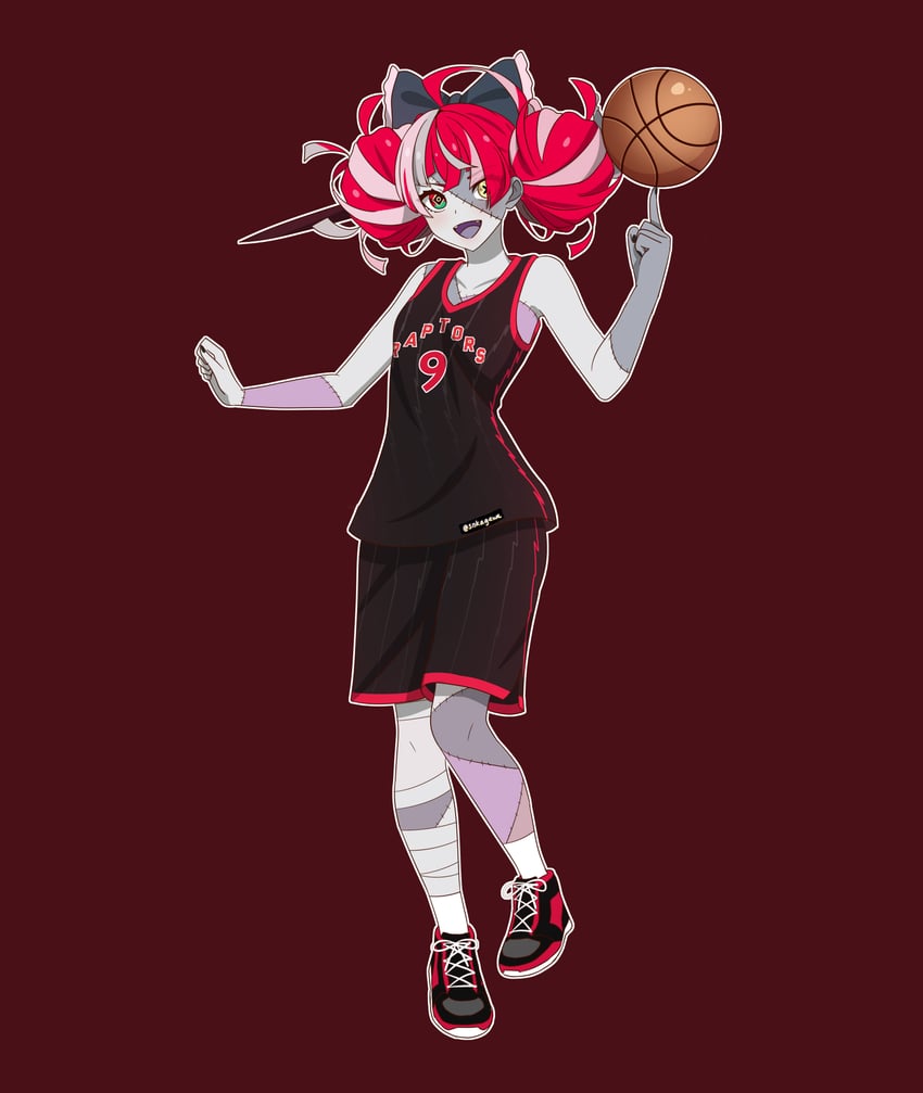 kureiji ollie and rj barrett (hololive and 3 more) drawn by snkagawa