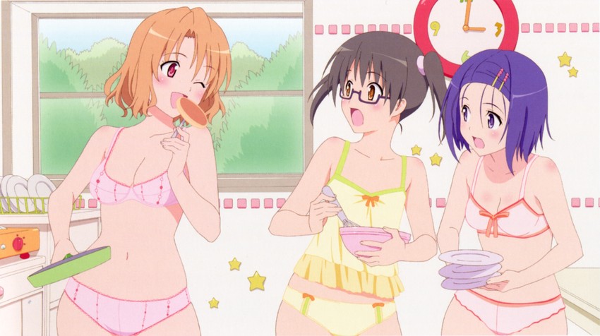 sairenji haruna, momioka risa, and sawada mio (to love-ru)