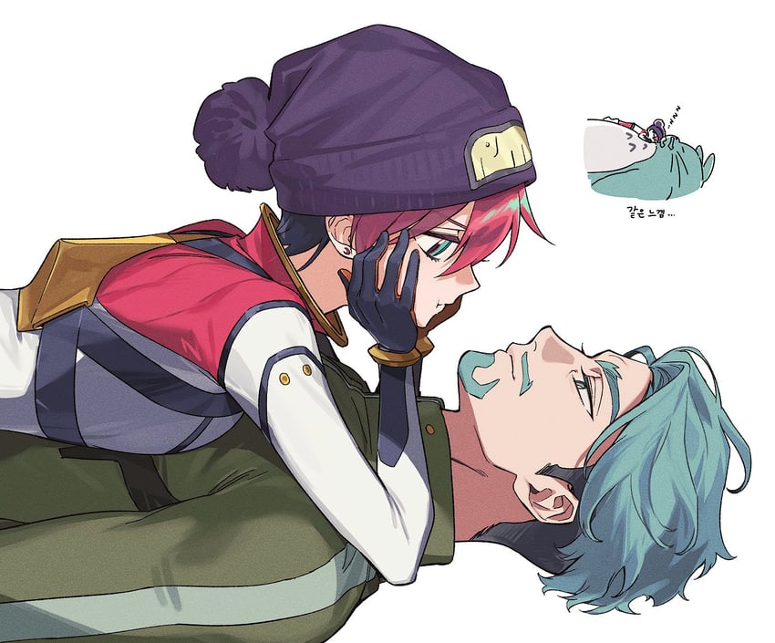 amate yuzuriha, challia bull, and totoro (gundam and 2 more) drawn by kitsune_(ly_howe)