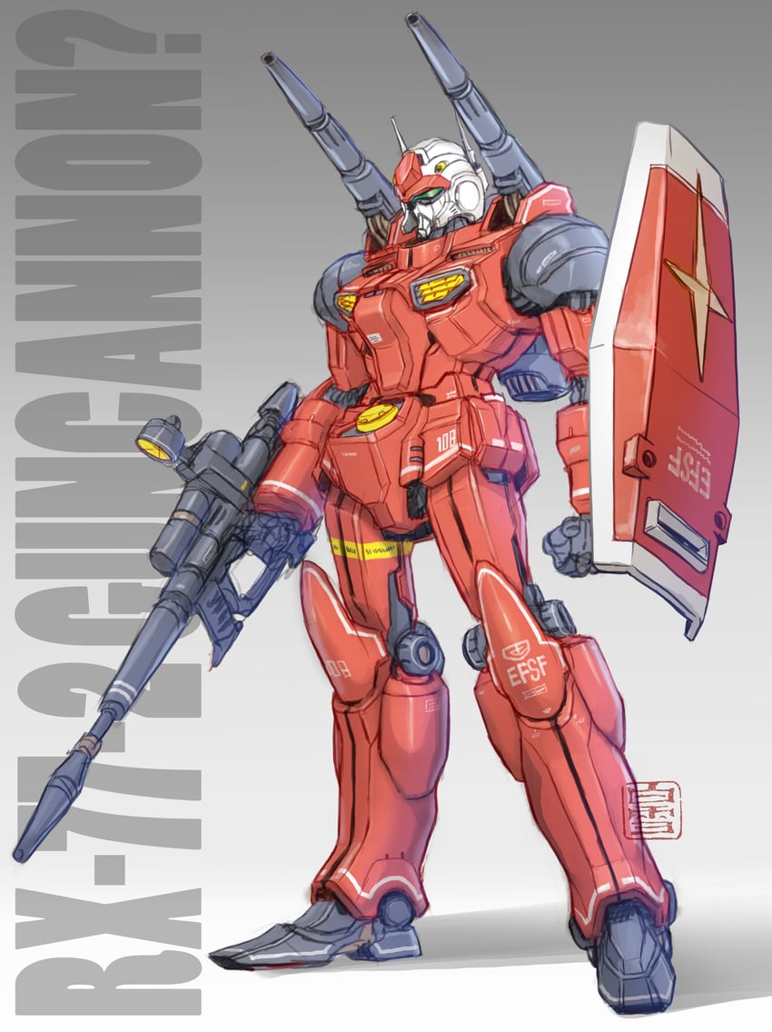 guncannon (original and 2 more) drawn by maeda_hiroyuki