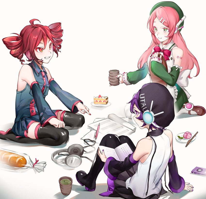 kasane teto, utane uta, and momone momo (utau) drawn by daokweok
