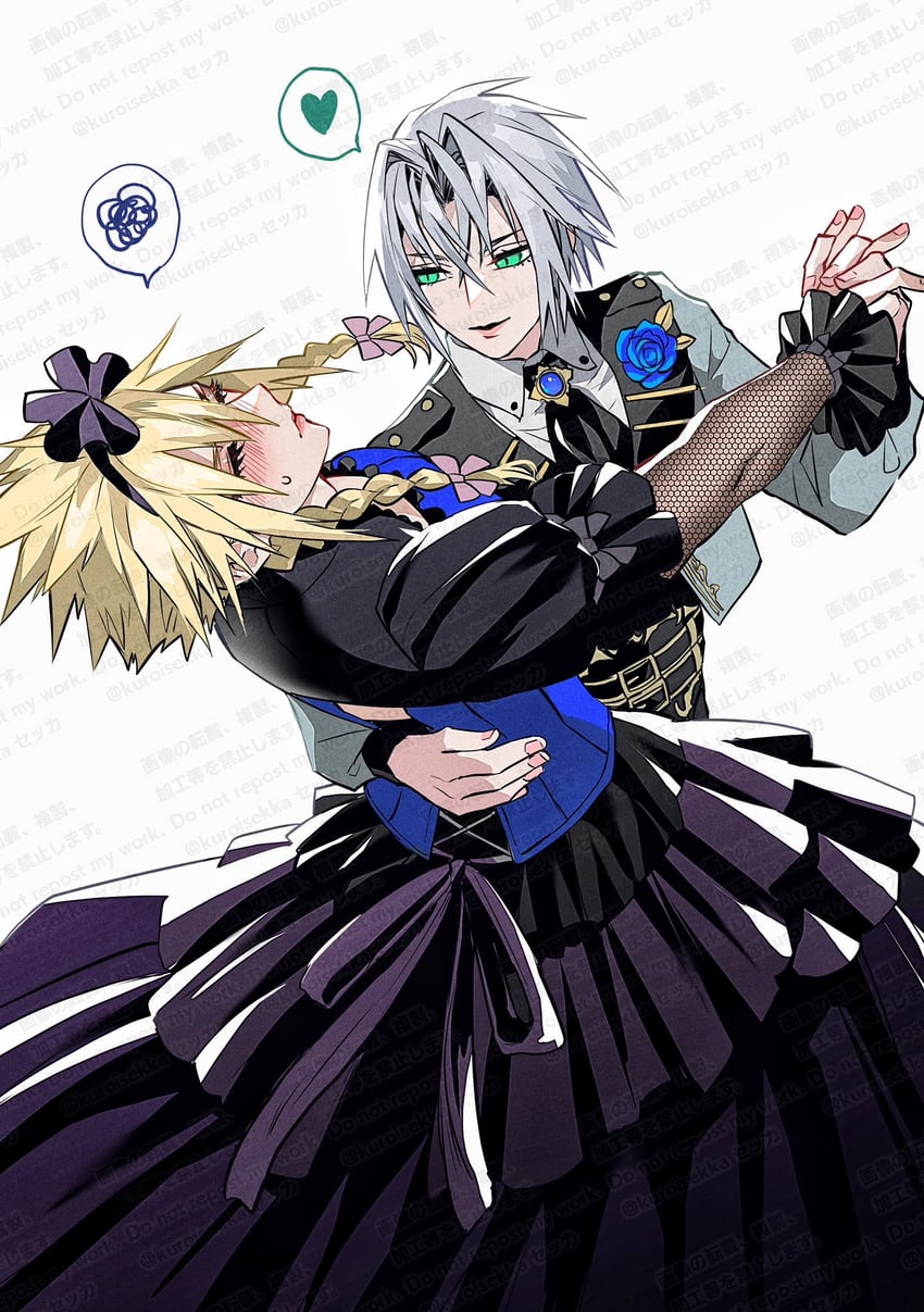cloud strife and sephiroth (final fantasy and 3 more) drawn by kuroisekka