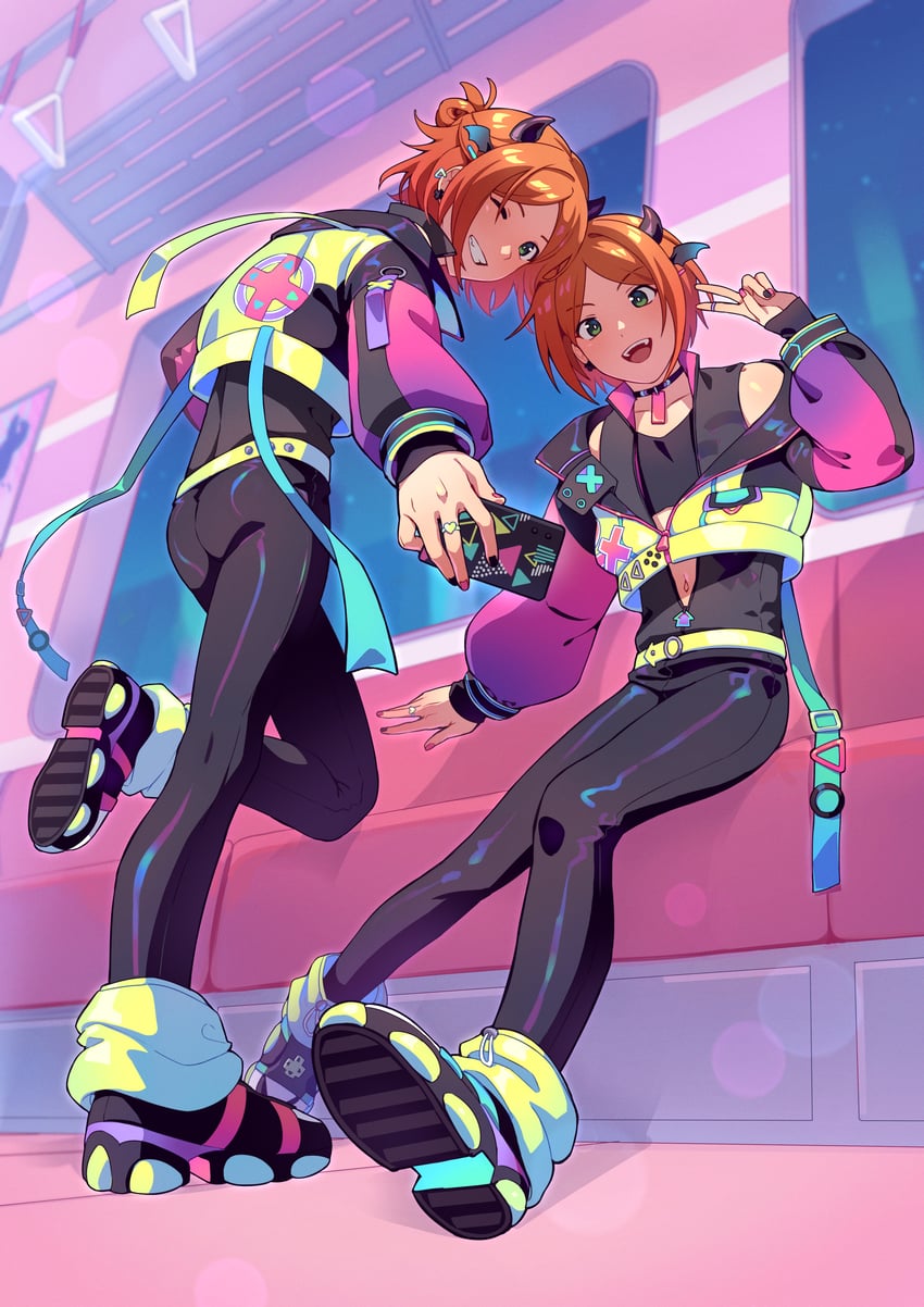aoi hinata and aoi yuta (ensemble stars!) drawn by nifffi