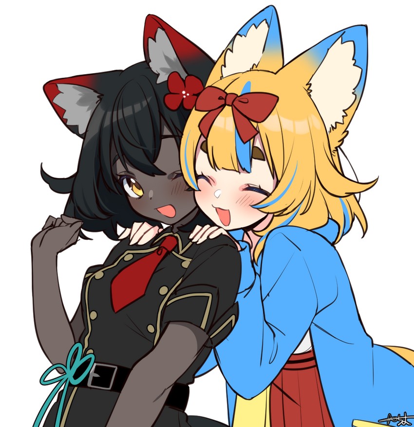 sakuraba chiyo and yamano kayo (indie virtual youtuber) drawn by sakura_chiyo_(konachi000)