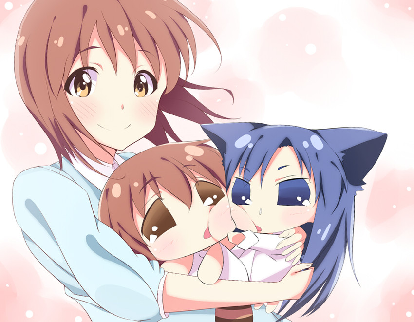 hagiwara yukiho, chihyaa, and yukipo (idolmaster and 1 more) drawn by hitotsuki_nanoka