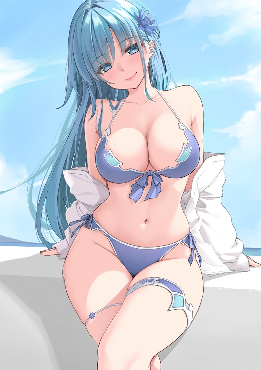 blue lotus (flower knight girl) drawn by kintarou_(kintarou's_room)