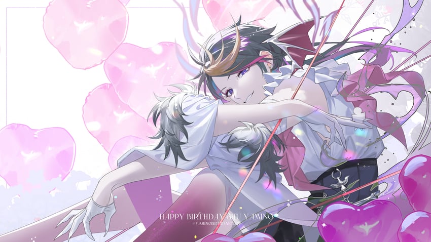 shu yamino (nijisanji and 1 more) drawn by kaohom503