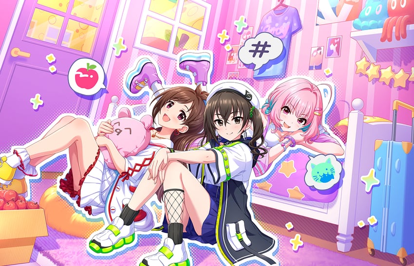 yumemi riamu, sunazuka akira, and tsujino akari (idolmaster and 2 more)