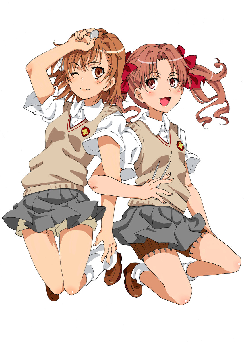 misaka mikoto and shirai kuroko (toaru majutsu no index and 1 more) drawn by negiko123123