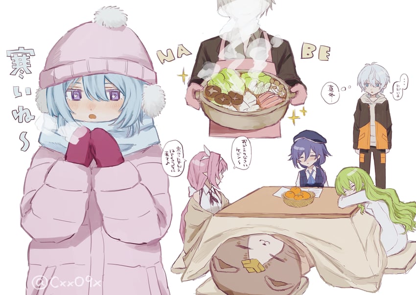 elysia, fu hua, mobius, griseo, pardofelis, and 3 more (honkai and 1 more) drawn by cxx09x