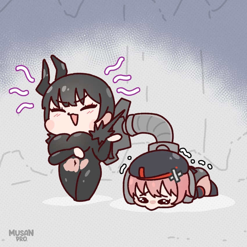 rapi and behemoth (goddess of victory: nikke) drawn by musan_pro