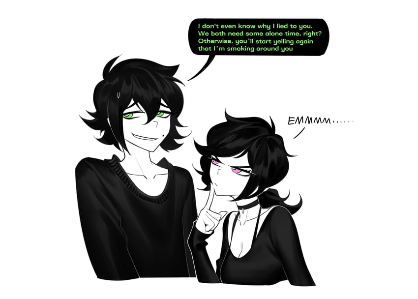 ashley graves and andrew graves (the coffin of andy and leyley) drawn by aierlaobo