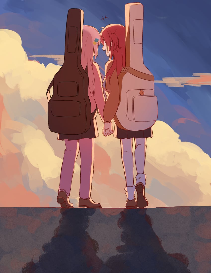 gotoh hitori and kita ikuyo (bocchi the rock!) drawn by mimmf