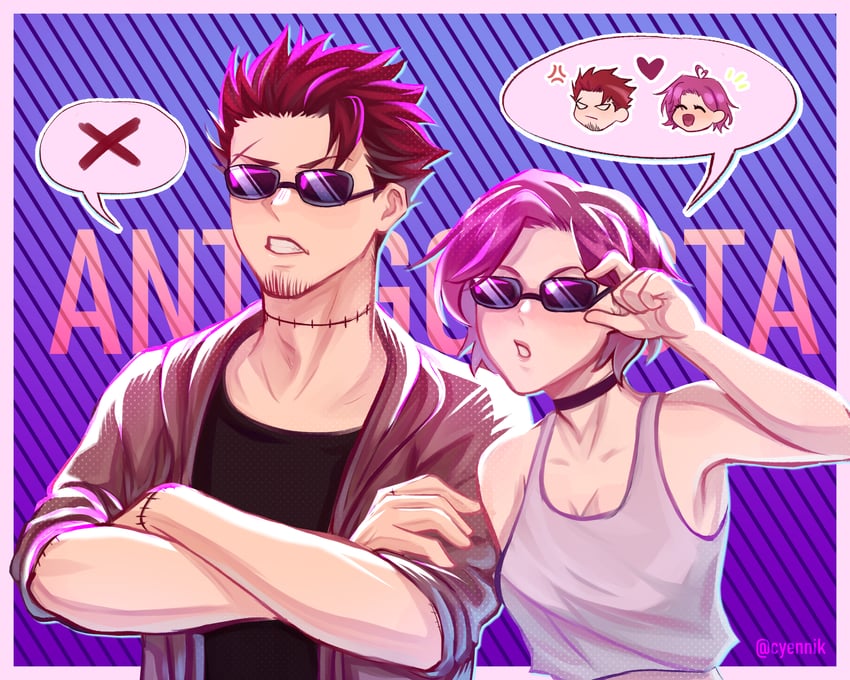 tania and tago (antagonista) drawn by cyennik