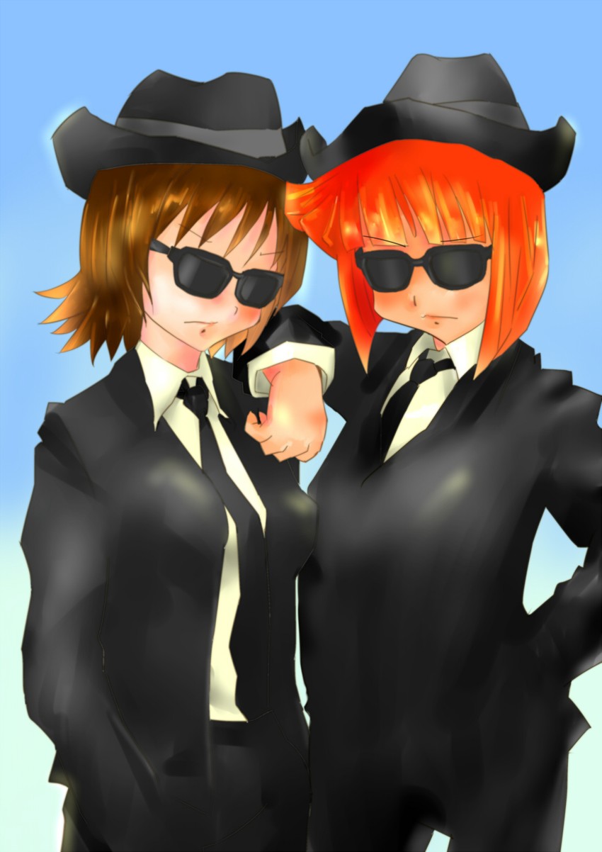 aizawa eiko and nagatsuki sanae (shinryaku! ikamusume and 1 more) drawn by hyakute_gyojin