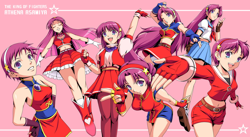 asamiya athena (the king of fighters and 7 more) drawn by satoshi_(artist)