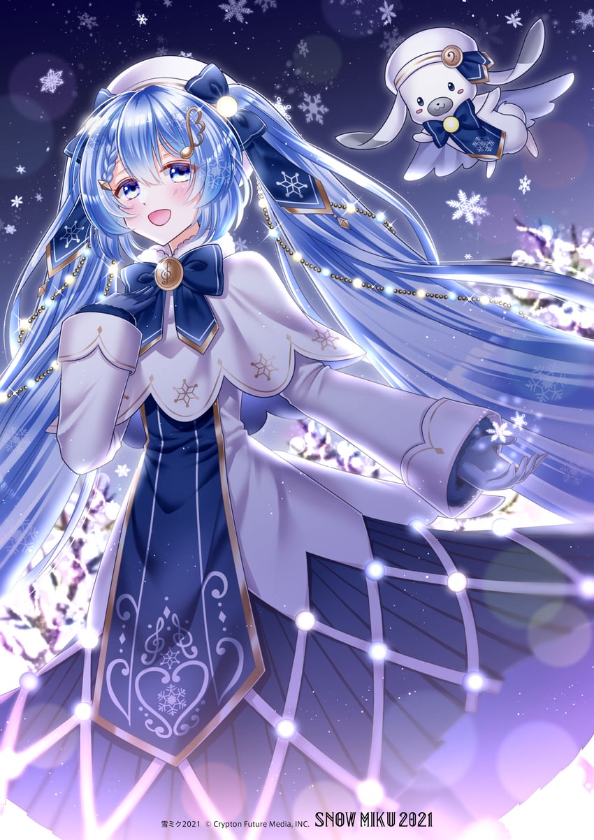 hatsune miku, yuki miku, and rabbit yukine (vocaloid) drawn by tateko25wiz