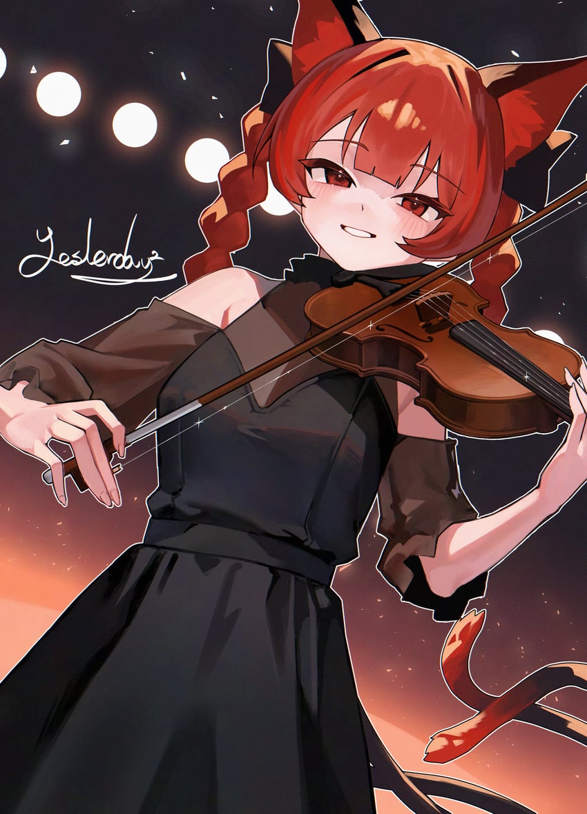 kaenbyou rin (touhou) drawn by qwas69