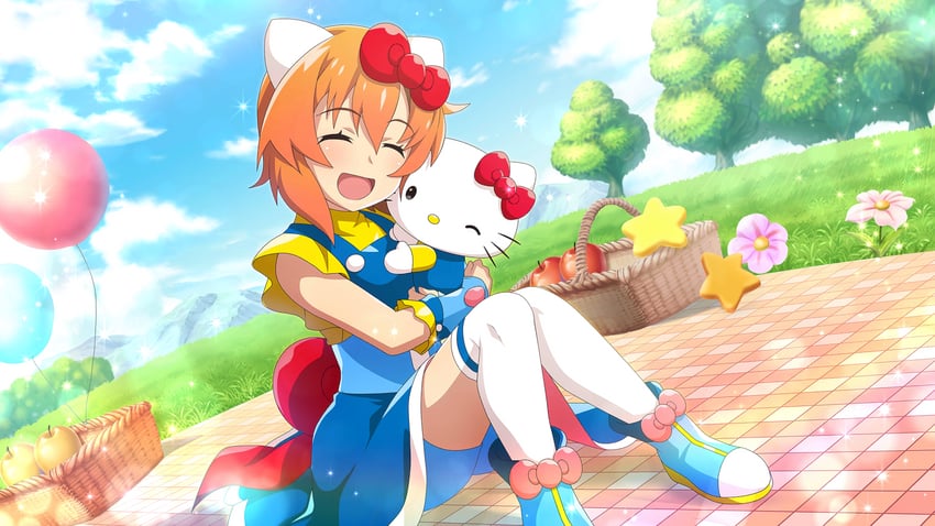 ryuuguu rena and hello kitty (higurashi no naku koro ni and 3 more)