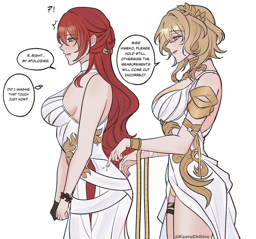himeko and aglaea (honkai and 1 more) drawn by kaoruchihiro