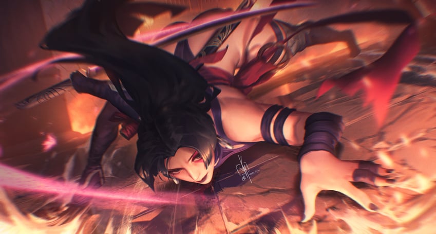 psylocke (marvel and 2 more) drawn by vkm_criss
