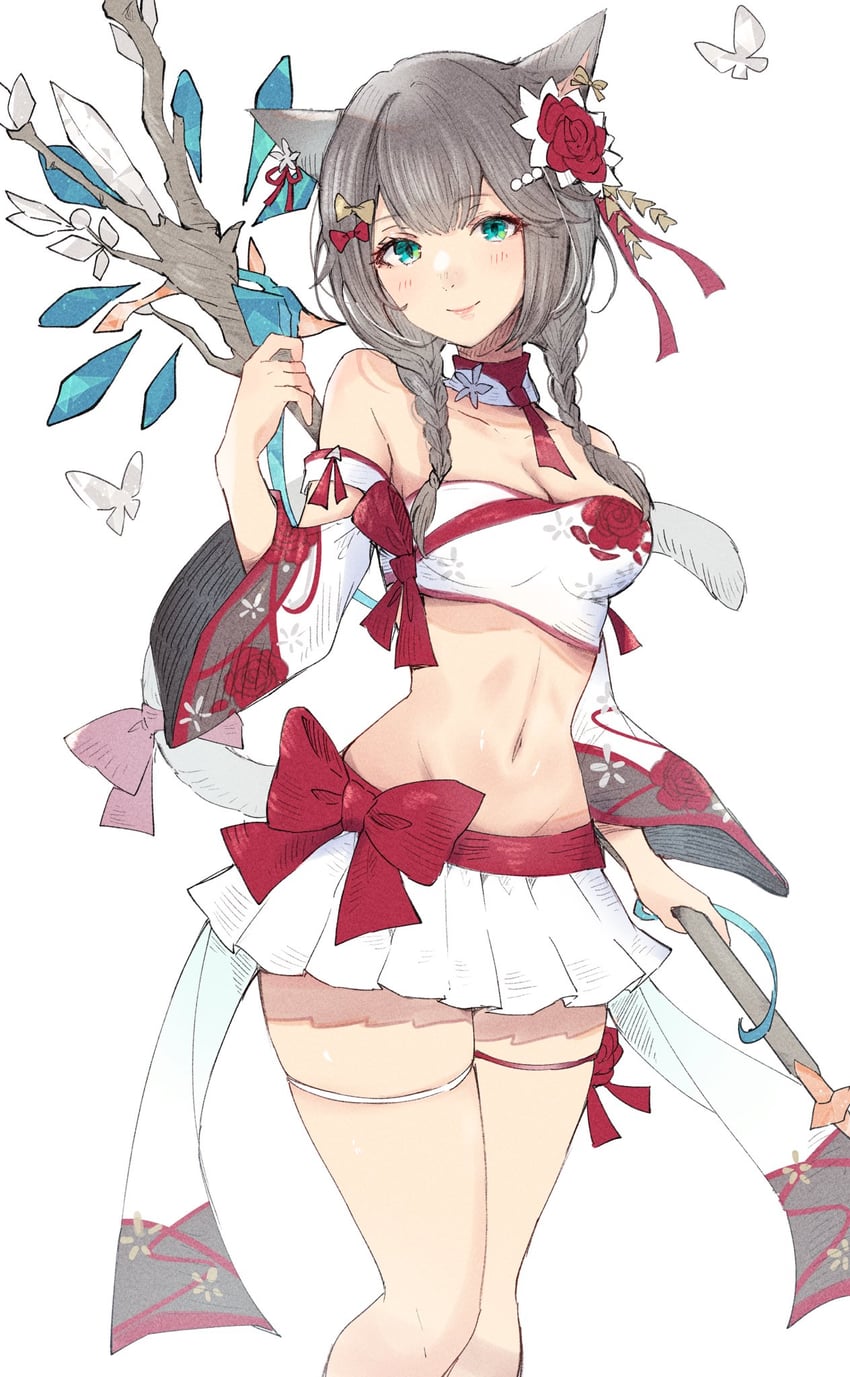 warrior of light and white mage (final fantasy and 1 more) drawn by mokokoiro