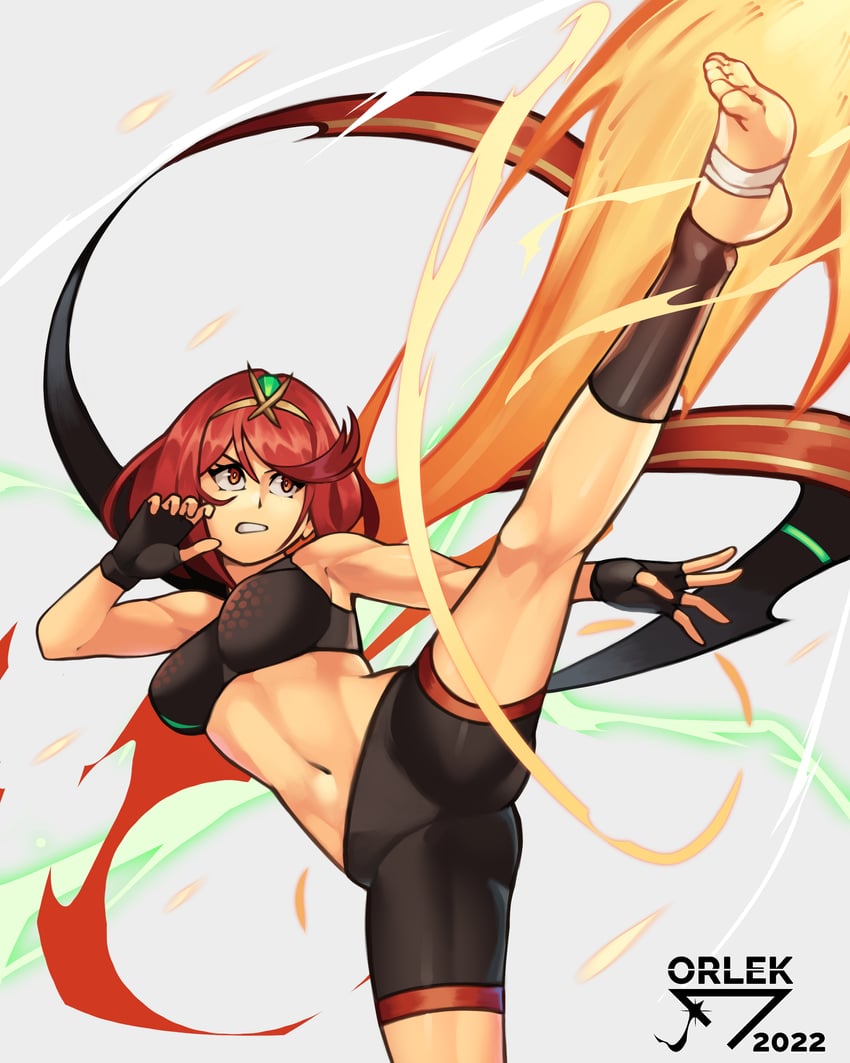pyra (xenoblade chronicles and 1 more) drawn by orlek