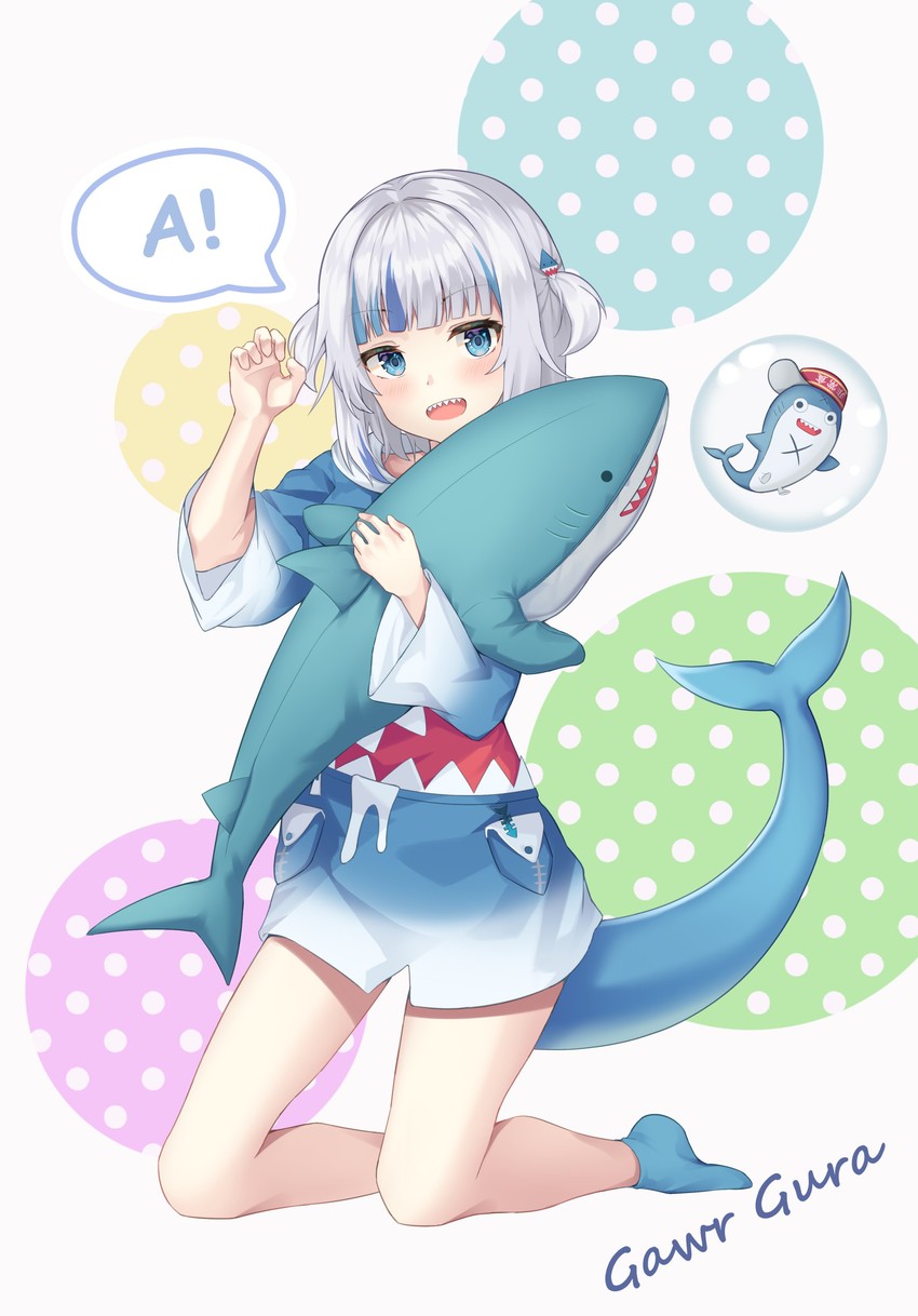 gawr gura and bloop (hololive and 1 more) drawn by shuvi_(shuvi1125)