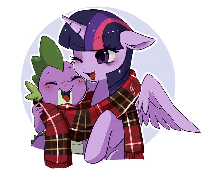 twilight sparkle and spike (my little pony and 1 more) drawn by choco_hosikawa