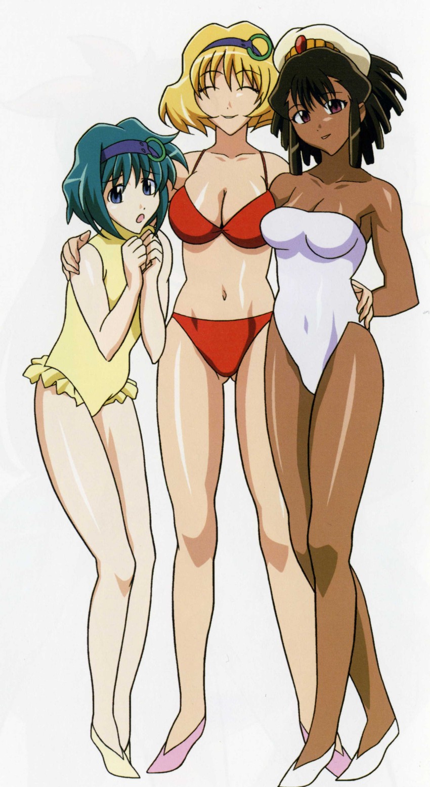 celtic midori, belvedere coco, and amarone slaintheav (vandread) drawn by kuroda_kazuya