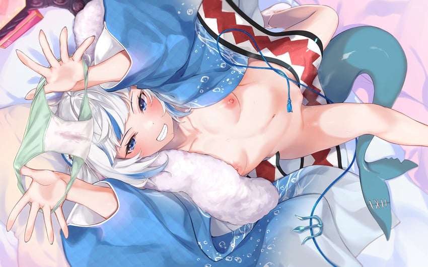gawr gura (hololive and 1 more) drawn by hinasaki_you
