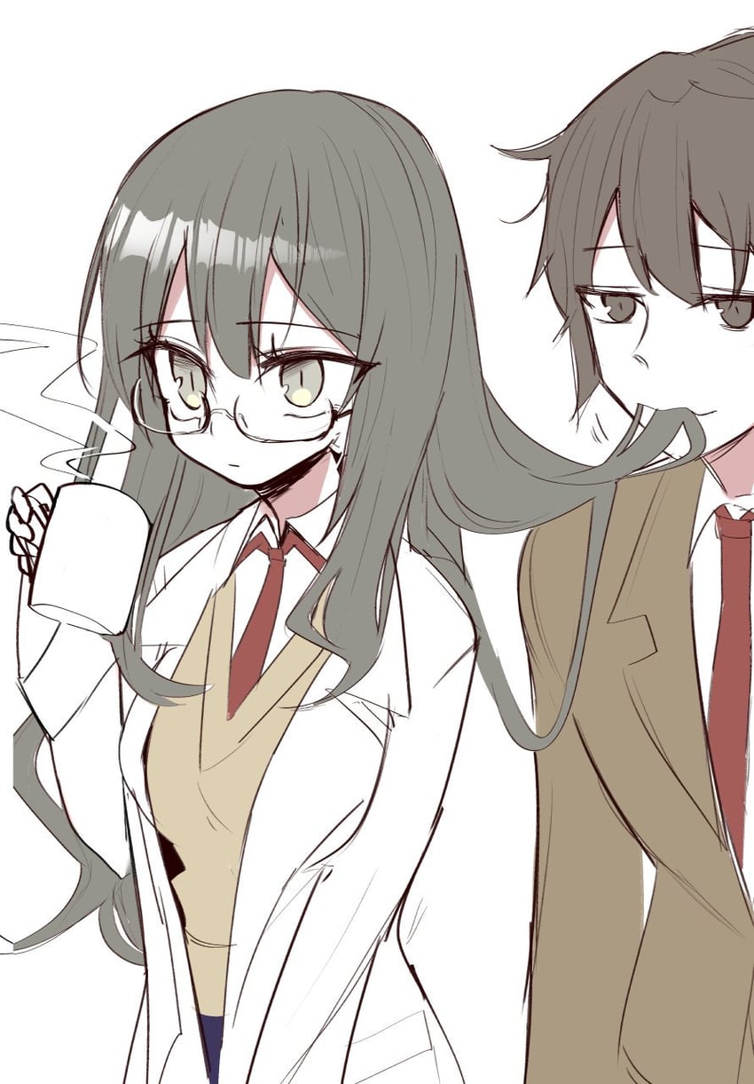 futaba rio and azusagawa sakuta (seishun buta yarou) drawn by shirousa