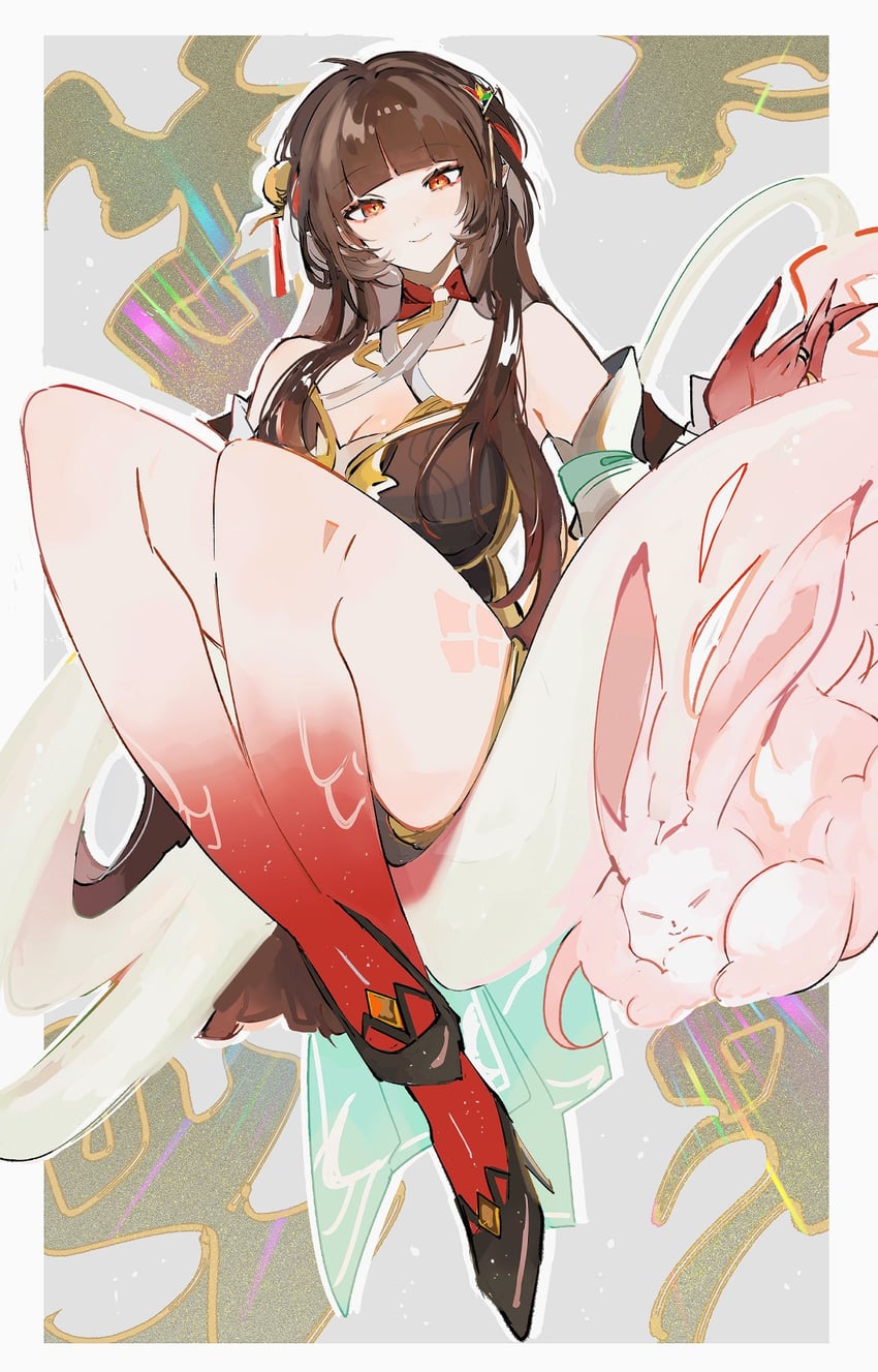 lingsha and fuyuan (honkai and 1 more) drawn by loomyoi2