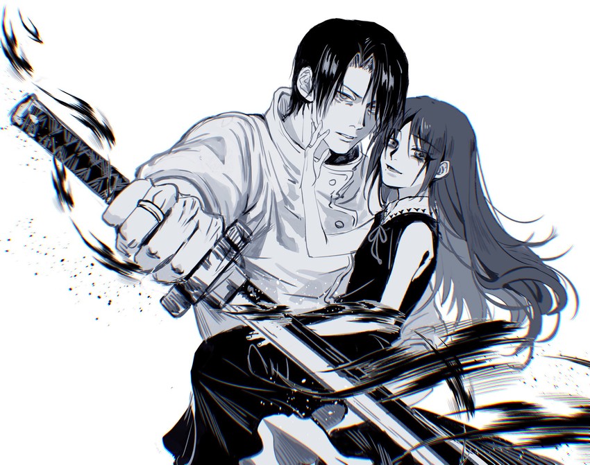 okkotsu yuuta and orimoto rika (jujutsu kaisen) drawn by momoyoru1