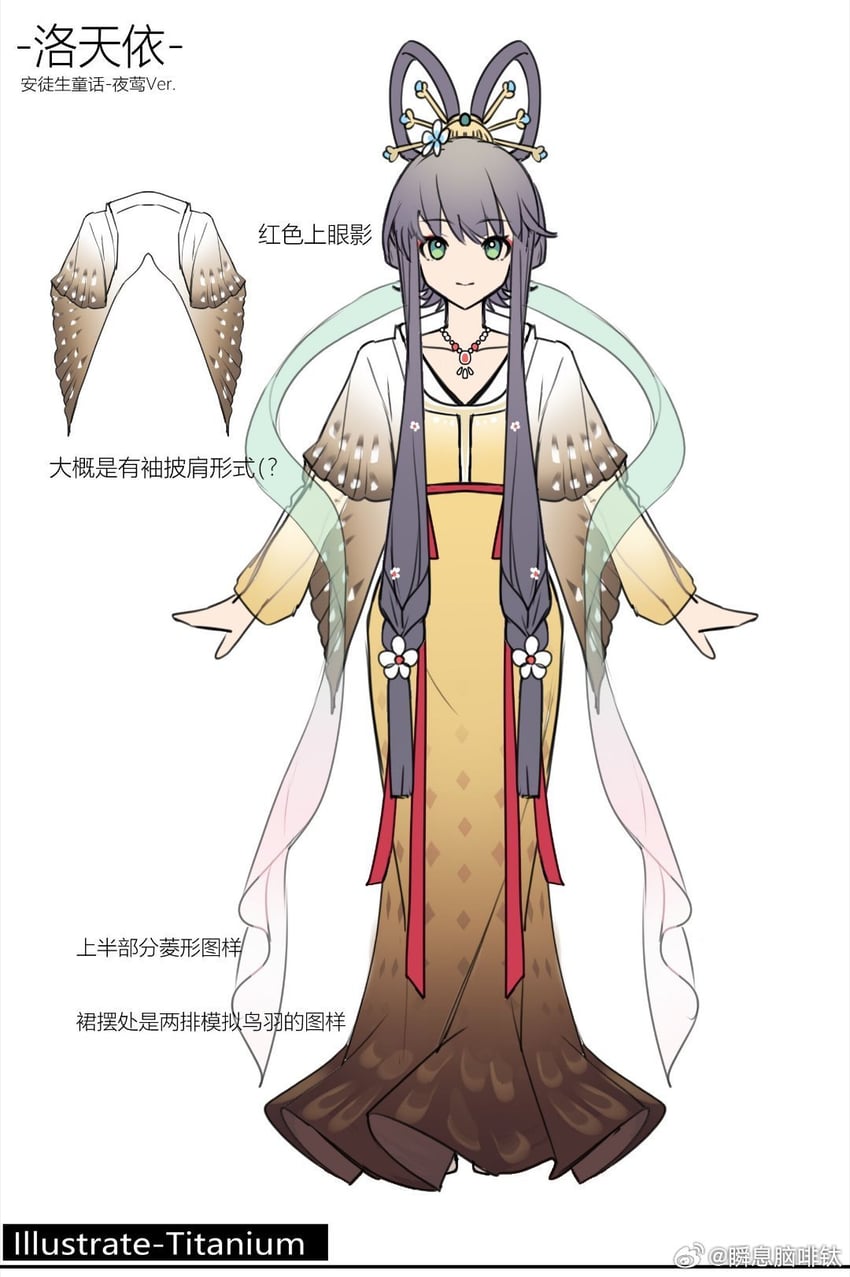 luo tianyi (vocaloid and 1 more) drawn by titaniumtai