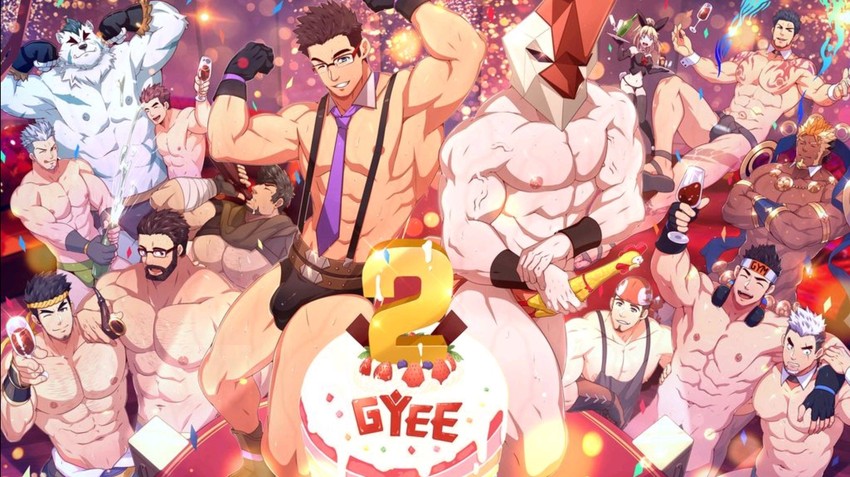 priapus a. tarou, miles, yan, vundo, lee, and 8 more (gyee) drawn by mazjojo
