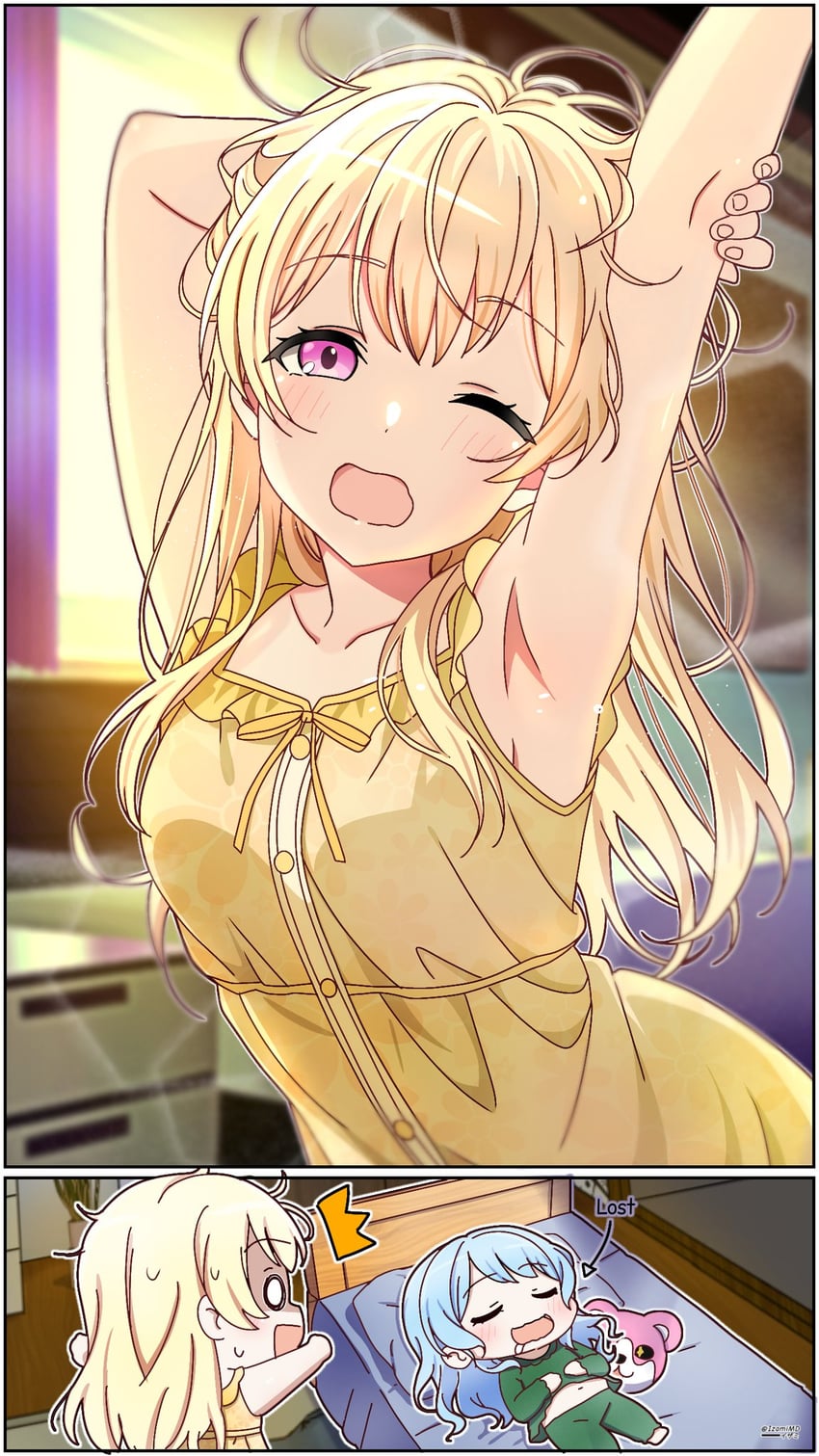 matsubara kanon, shirasagi chisato, and michelle (bang dream!) drawn by izami_md