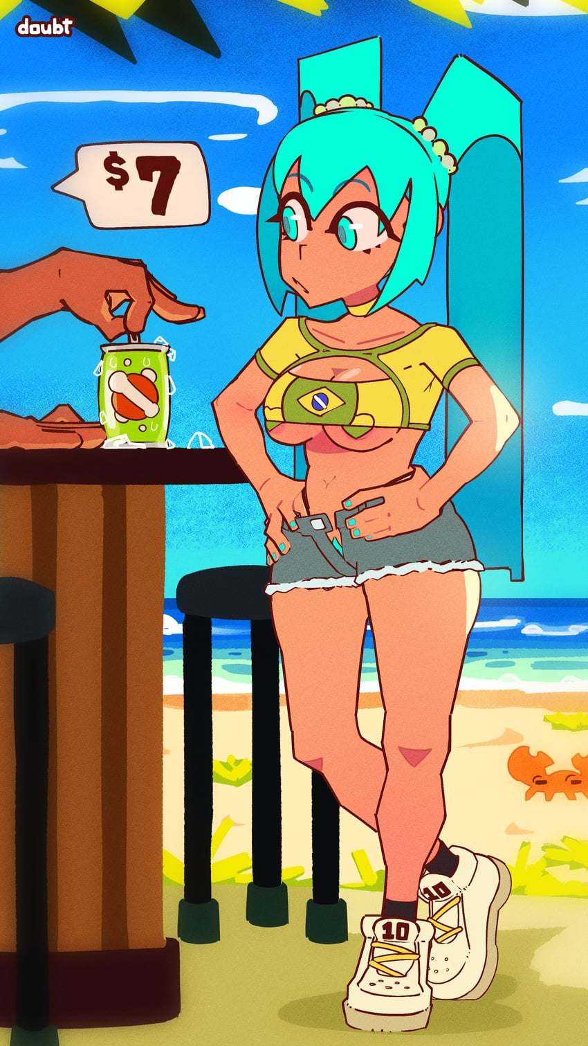 hatsune miku and brazilian miku (vocaloid) drawn by doubt_(thedo_ubt)