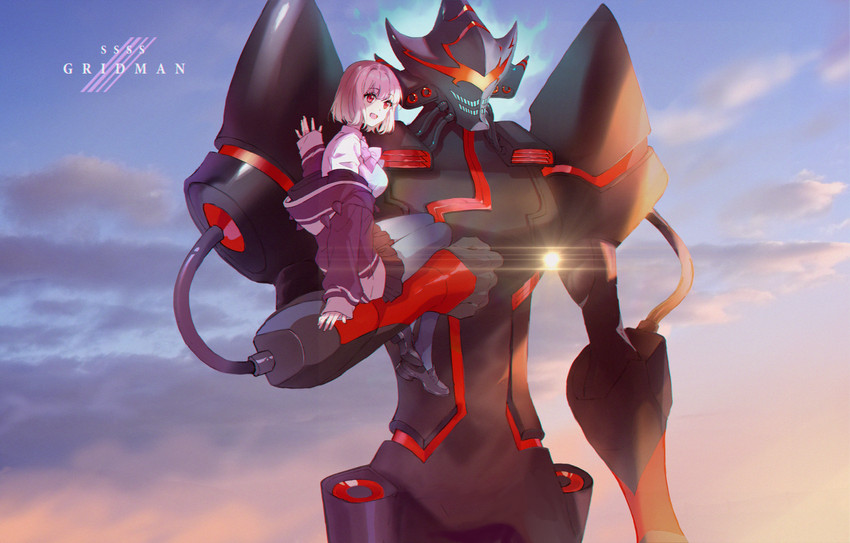 shinjou akane and alexis kerib (gridman universe and 1 more) drawn by nollipap