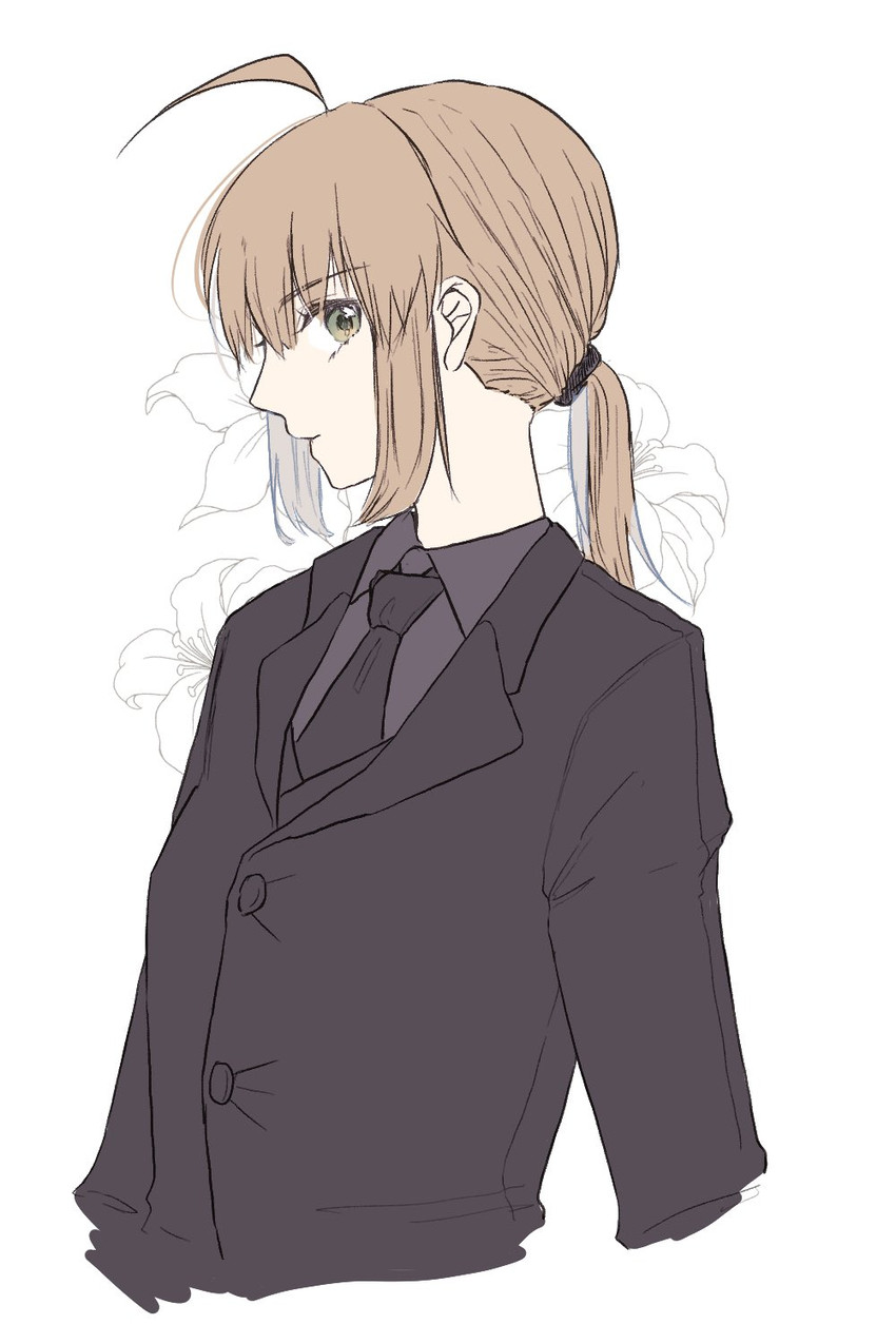 artoria pendragon and saber (fate and 1 more) drawn by roku_(ntbr_fate)