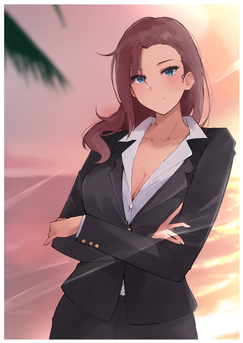 zhong lanzhu's mother (love live! and 2 more) drawn by ub_takami