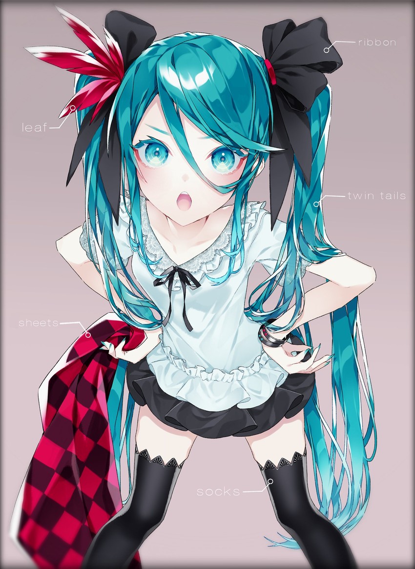 hatsune miku (vocaloid and 2 more) drawn by 1055