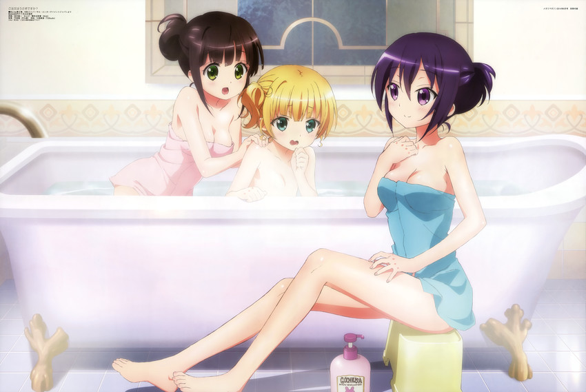 kirima syaro, tedeza rize, and ujimatsu chiya (gochuumon wa usagi desu ka? and 1 more) drawn by tanaka_yuuichi
