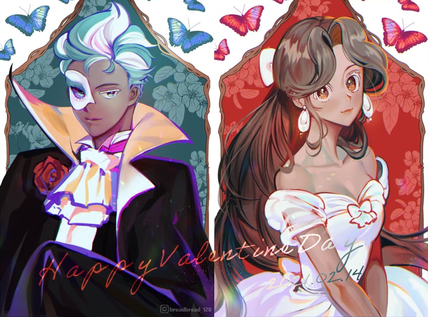 cocoa cookie and mint choco cookie (cookie run and 1 more) drawn by ahdqkd_112