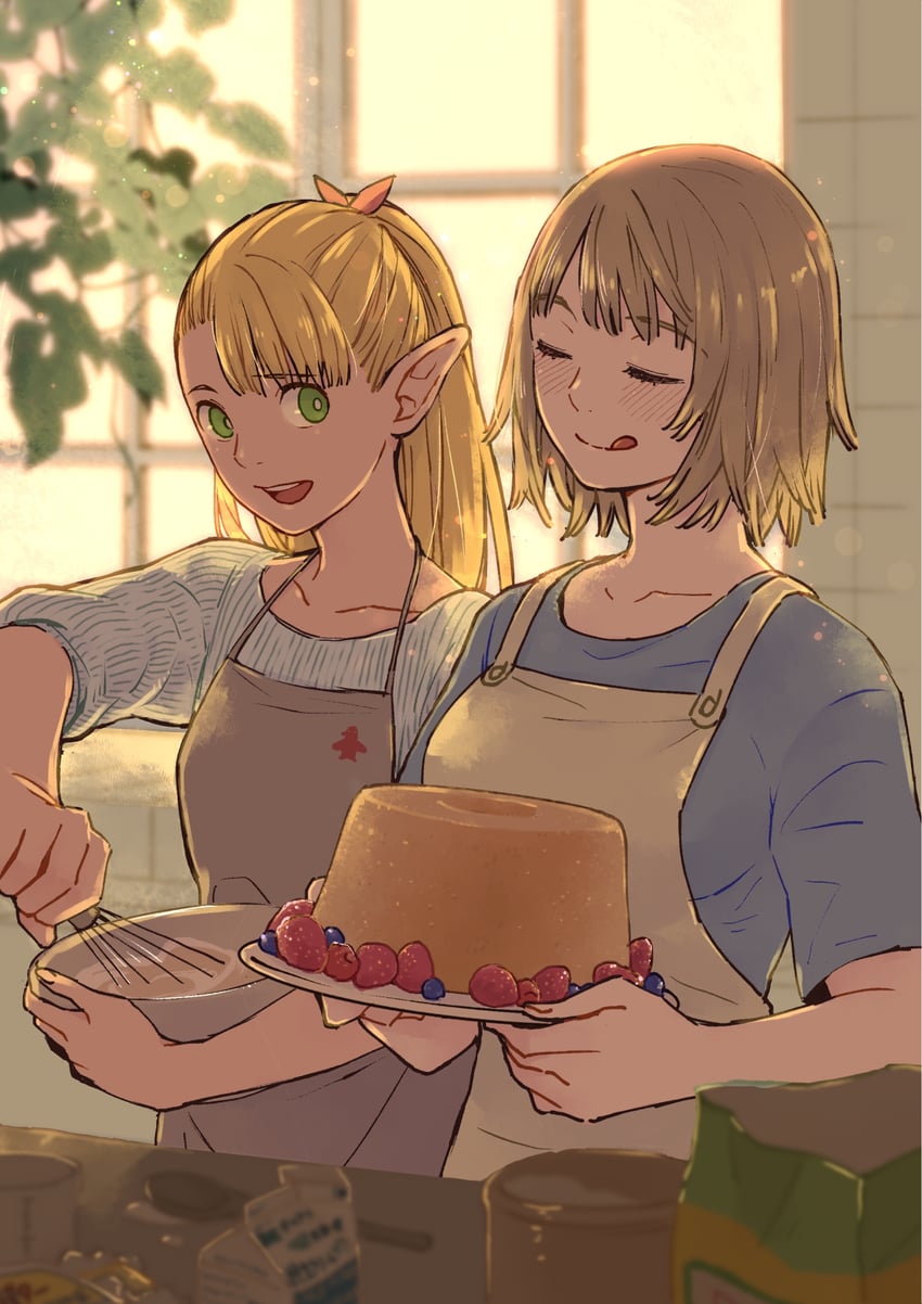 marcille donato and falin touden (dungeon meshi) drawn by jack_(haist)