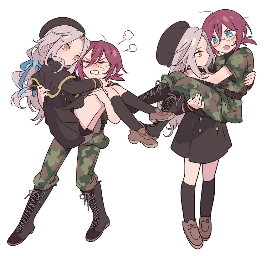 saegusa ibara and ran nagisa (ensemble stars!) drawn by meremero