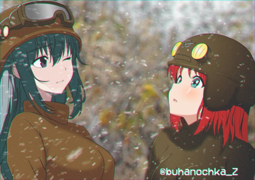 buhanka-chan and kamaz-chan (original) drawn by buhanochka_z
