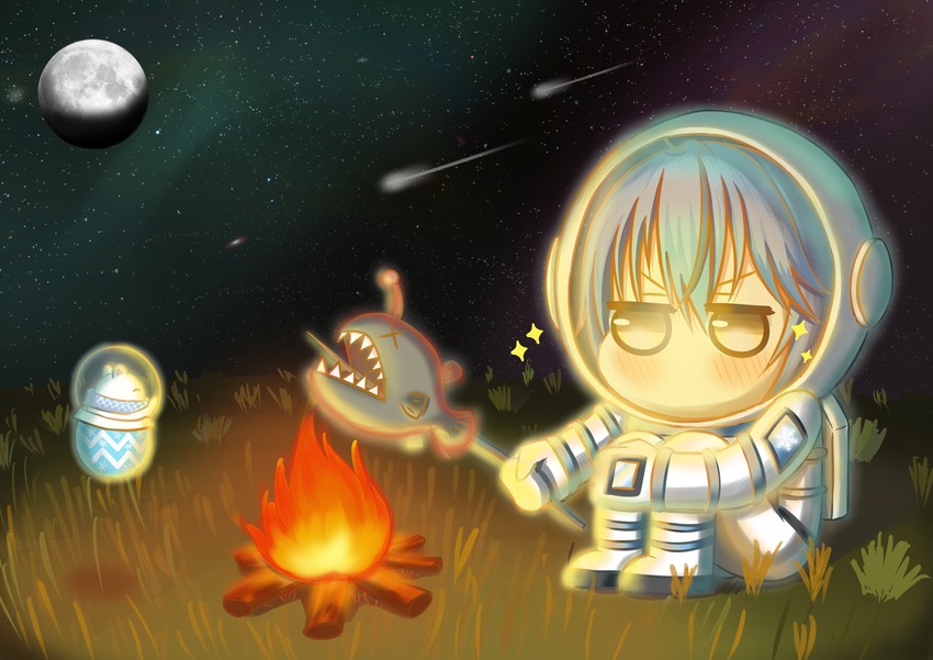 yukihana lamy and daifuku (hololive and 1 more) drawn by tsukito_5555